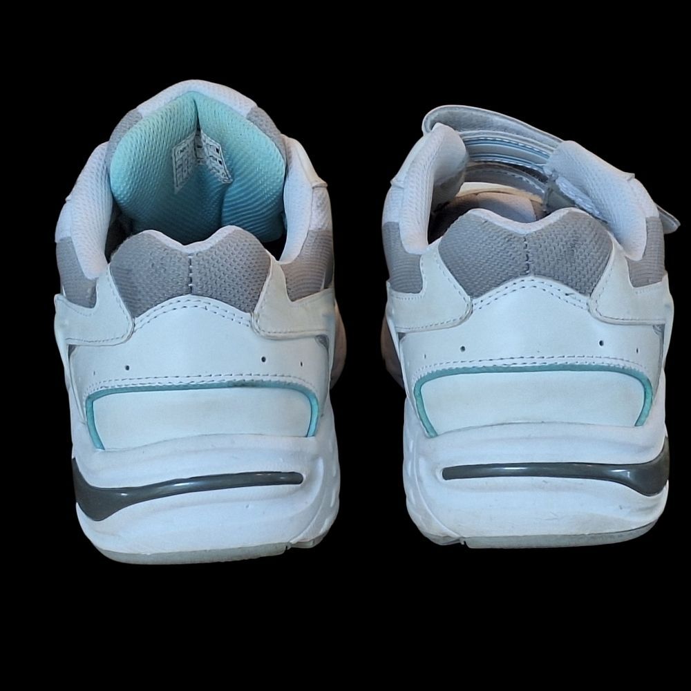 Women's Vionic Tabi Walking Shoe Two Strap Comfort Sneaker White Blue Leather 11 - Picture 10 of 16
